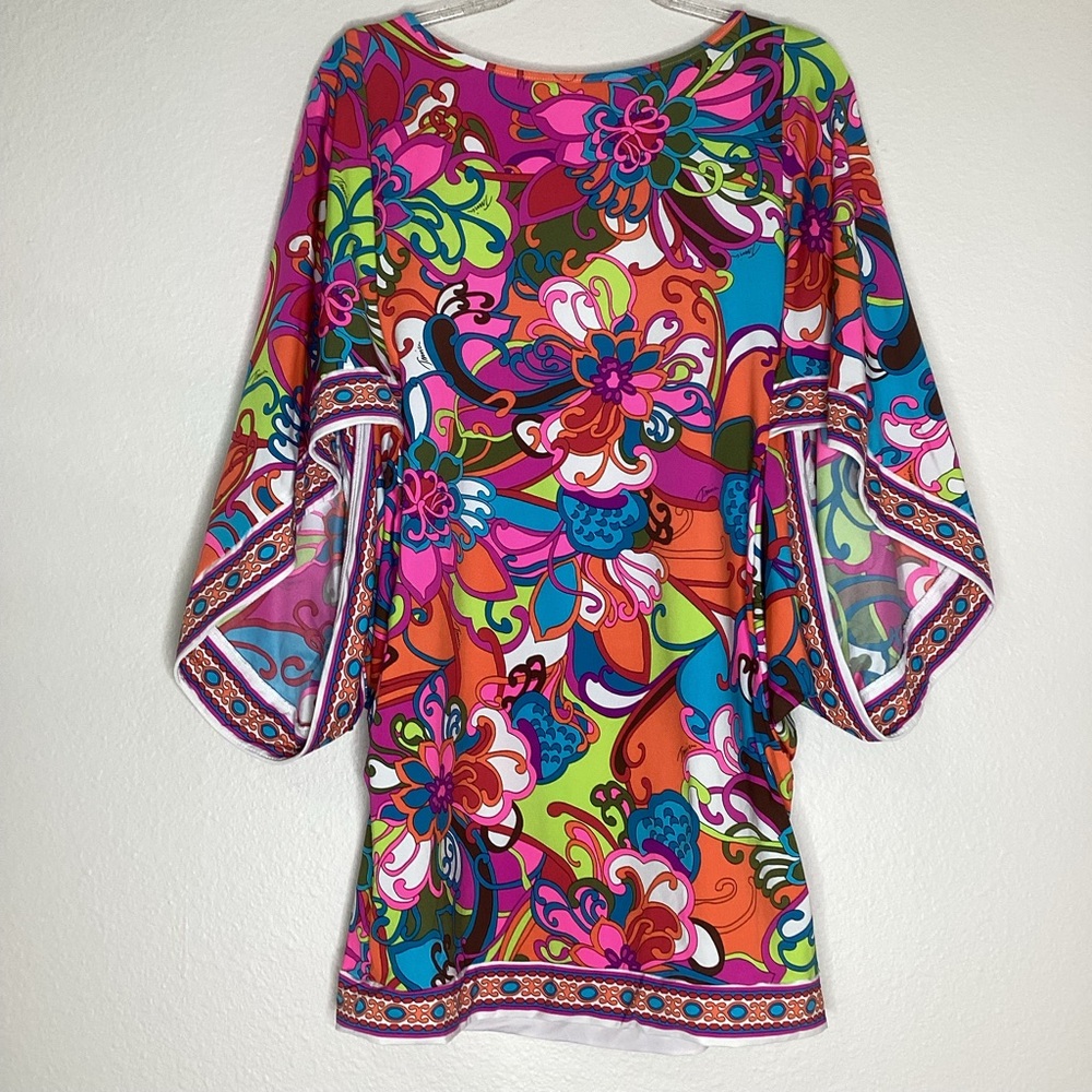 Trina Turk Fiji Flowers Beach Dress Coverup Sm - Picture 1 of 5